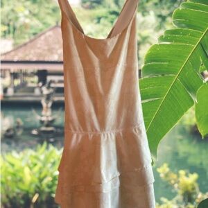 Elegant Cream Sleeveless Dress